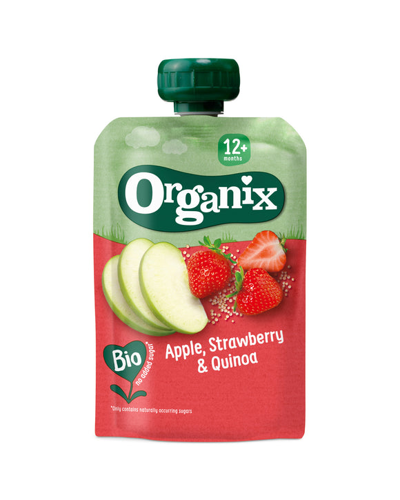Organix - Apple, Strawberry & Quinoa Puree Pouch - 100G