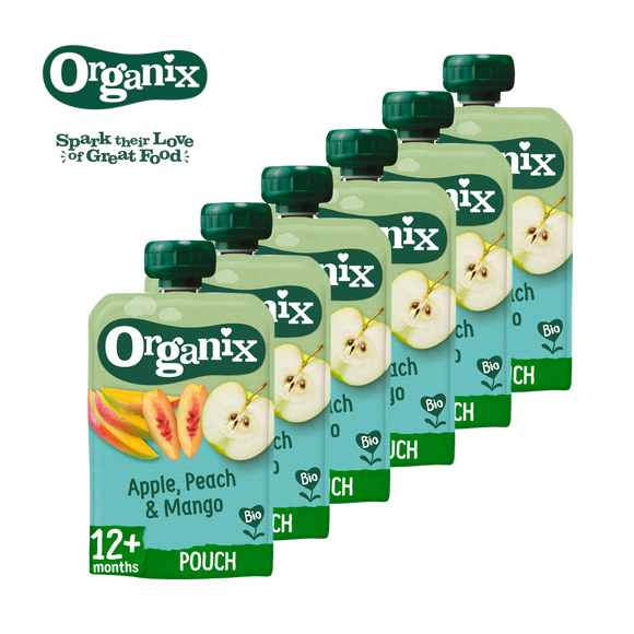 [Carton Deal] Organix - Apple, Peach and Mango Fruit Purée