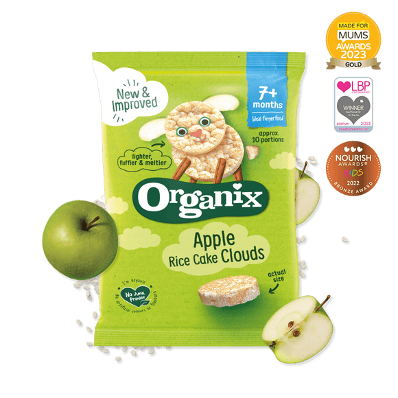 [2 FOR $10] Organix - Apple Rice Cake Clouds (7 mnths+), 40g