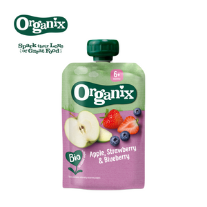 Organix - Apple, Strawberry and Blueberry Fruit Purée Pouch