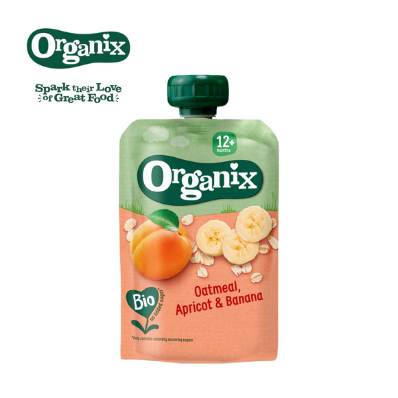 Organix - Oatmeal, Apricot and Banana Fruit Purée Pouch