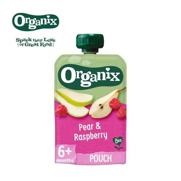 Organix - Pear and Raspberry Fruit Purée Pouch