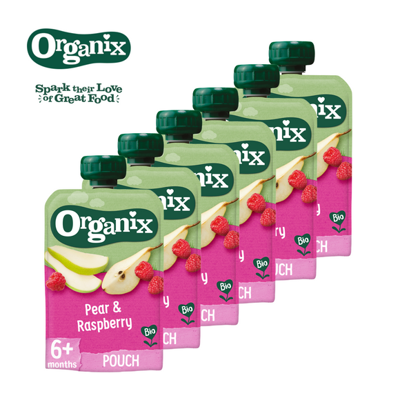 [Carton Deal] Organix - Pear and Raspberry Fruit Purée