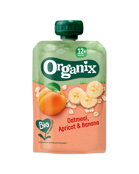 Organix - Oatmeal, Apricot & Banana Fruit Puree Pouch - 100G