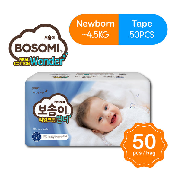 BOSOMI Real Cotton Wonder - Tape (NB/S/M) - Single Pack